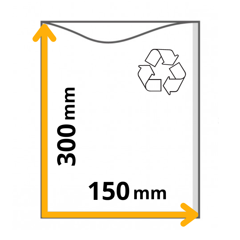 myvac busta sottovuoto liscia NextFlex riciclabile, 80my, 150x300mm