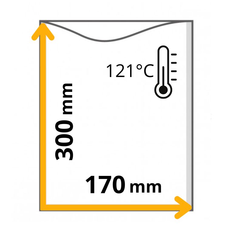 myvac busta sottovuoto liscia cottura, 170x300mm