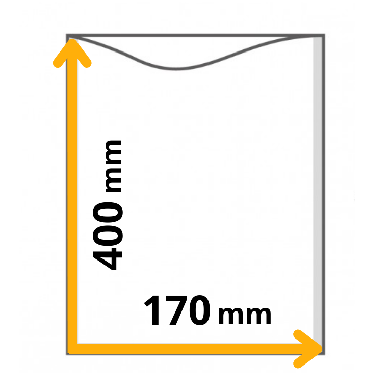 myvac busta sottovuoto liscia, 90my, 170x400mm