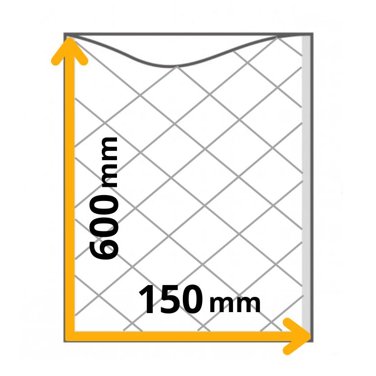 myvac busta sottovuoto goffrata, 100my, 150x600mm