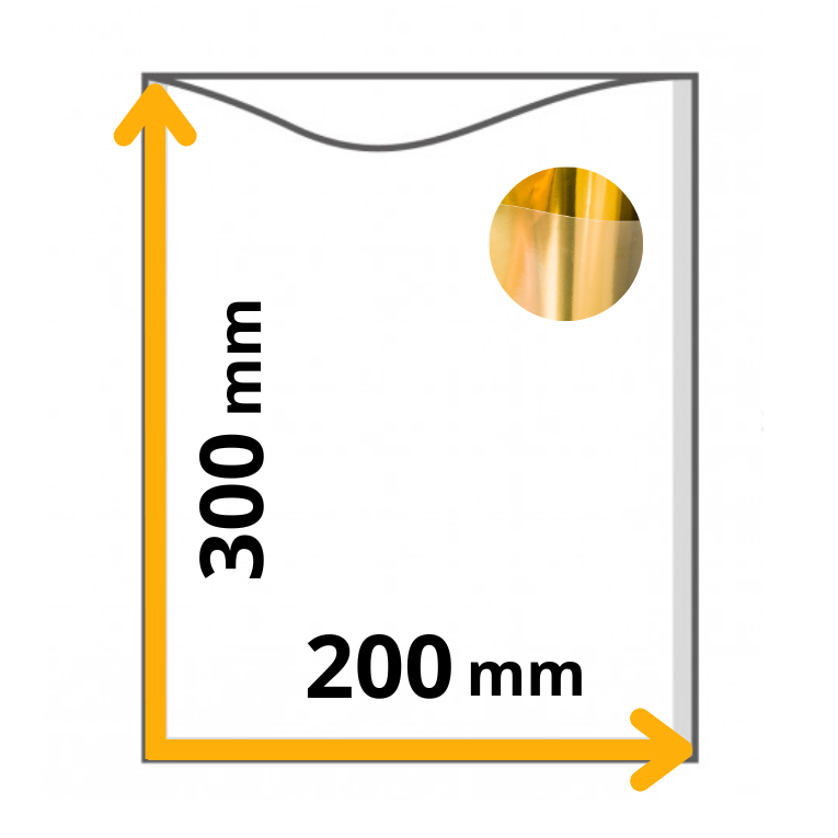 myvac Vakuumbeutel ohne Struktur, SILVER/GOLD, 200x300mm 