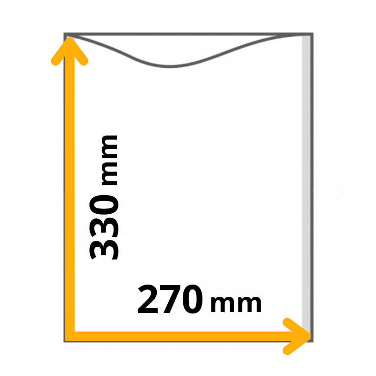 myvac busta sottovuoto liscia, 70my, 270x330mm