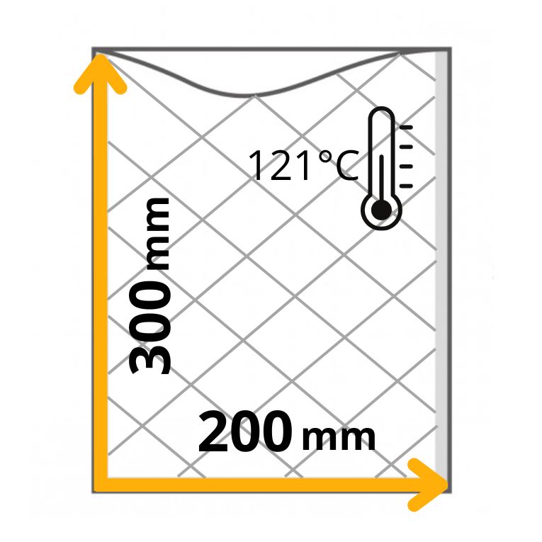 myvac busta sottovuoto goffrata cottura, 200x300mm