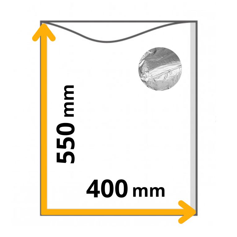 myvac busta liscia sottovuoto, ALUSTERIX, 400x550mm